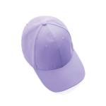 6-Panel-Cap aus recycelter Baumwolle mit AWARE™-Tracer, 280 g/m2 farbe lila sechste Ansicht