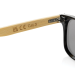 Öko-Sonnenbrille mit Bambusbügeln und verspiegelten UV400-Gläsern farbe braun fünfte Ansicht
