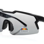 Sport-Sonnenbrille mit polarisierten Gläsern und Öko-UV400-Materialien farbe schwarz vierte Ansicht