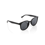 Sonnenbrille im Retro-Design aus Weizenstrohfasern mit UV400-Schutz farbe schwarz