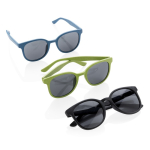 Sonnenbrille im Retro-Design aus Weizenstrohfasern mit UV400-Schutz farbe schwarz Ansicht in verschiedenen Farben