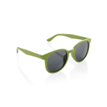 Sonnenbrille im Retro-Design aus Weizenstrohfasern mit UV400-Schutz farbe grün