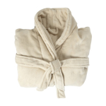 Fleece-Bademantel mit zwei Vordertaschen, Einheitsgröße farbe beige zweite Ansicht