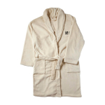 Fleece-Bademantel mit zwei Vordertaschen, Einheitsgröße farbe beige Ansicht mit Druckbereich