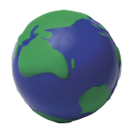 PU-Stressball in Form einer Weltkugel zum Personalisieren farbe blau zweite Ansicht