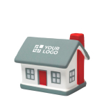 PU-Stressball in Form eines typischen Hauses zum Personalisieren farbe mehrfarbig Ansicht mit Druckbereich