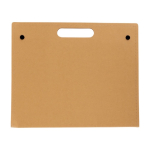 Kartonmappe mit Schreibmaterial und Tragegriff farbe braun dritte Ansicht