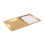 Kartonmappe mit Schreibmaterial und Tragegriff farbe braun sechste Ansicht