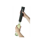 Elektrischer Flaschenöffner mit mattem Finish und Kapselschneider farbe schwarz