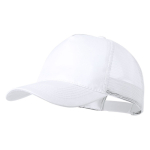 5-Panel-Mütze mit Netzrücken und verstellbarem Kunststoffverschluss farbe weiß erste Ansicht