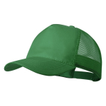 5-Panel-Mütze mit Netzrücken und verstellbarem Kunststoffverschluss farbe grün erste Ansicht