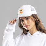 5-Panel-Mütze mit Netzrücken und verstellbarem Kunststoffverschluss