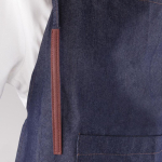 Schürze aus Denim-Baumwolle mit PU-Details, 190 g/m2 farbe jeansblau Detailbild