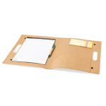 Mappe aus recyceltem Karton mit Büromaterial innen farbe natürliche farbe vierte Ansicht