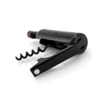 Magnetischer Korkenzieher in Form einer Weinflasche mit Öffner farbe schwarz vierte Ansicht