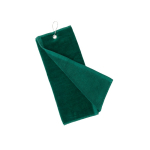 Saugfähiges Baumwollhandtuch mit Karabinerclip 40x50cm farbe dunkelgrün