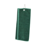Saugfähiges Baumwollhandtuch mit Karabinerclip 40x50cm farbe dunkelgrün