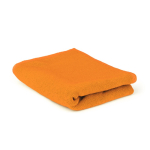 Ein kleines, saugfähiges Mikrofaser-Handtuch farbe orange erste Ansicht