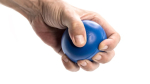 Glänzender PU-Stressball in verschiedenen Farben zur Personalisierung farbe blau dritte Ansicht