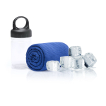 Sporthandtuch aus kühlendem Material mit UV50-Schutz, 90 x 30 cm farbe blau vierte Ansicht