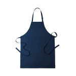 Schürze aus Baumwolle und Polyester mit doppelter Fronttasche farbe marineblau erste Ansicht