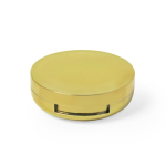 Lippenpflegestift in rundem Etui mit Spiegel Lippenpflegestift farbe gold erste Ansicht