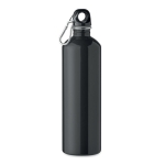Auslaufsichere 750-ml-Flasche aus recyceltem Edelstahl farbe schwarz