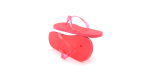 Flip Flops mit Logo und EVA-Sohle und transparenten Bändern Pool farbe rot fünfte Ansicht