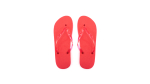 Flip Flops mit Logo und EVA-Sohle und transparenten Bändern Pool farbe rot siebte Ansicht