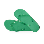 Flip Flops mit Logo und EVA-Sohle und transparenten Bändern Pool farbe grün erste Ansicht