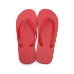 Flip-Flops mit Logo und brasilianischer Flagge Brasileiras farbe rot dritte Ansicht