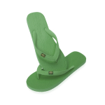 Flip-Flops mit Logo und brasilianischer Flagge Brasileiras farbe grün erste Ansicht