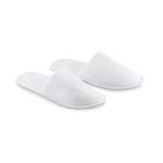 Logo-Hotelslipper aus Polyester Roomie farbe weiß
