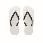 Personalisierte schwarze sublimierte Flip-Flops Beach Sublim zweite Ansicht