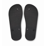Personalisierte schwarze sublimierte Flip-Flops Beach Sublim dritte Ansicht