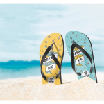 Personalisierte schwarze sublimierte Flip-Flops Beach Sublim Stimmungsbild 2 dritte Ansicht