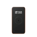 Kabellose Powerbank mit Schnellladefunktion 25 W Duracell 10.000 mAh farbe schwarz Ansicht mit Druckbereich