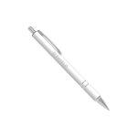Personalisierbarer Aluminium-Kugelschreiber mit modernem Design und blauer Tinte farbe weiß