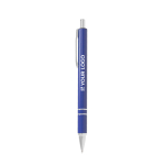 Personalisierbarer Aluminium-Kugelschreiber mit modernem Design und blauer Tinte Ansicht mit Druckbereich