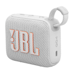 JBL Go 4 bunter Mini-Lautsprecher mit 4,2 W Leistung farbe weiß rechte vordere Winkelansicht