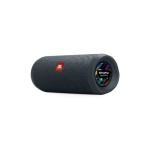 JBL Flip Essential 2 tragbarer Lautsprecher mit langer Akkulaufzeit farbe aschgrau rechte vordere Winkelansicht