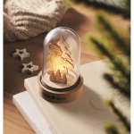 Weihnachtsornament Holz + LED im Glas farbe holzton Stimmungsbild Hauptansicht