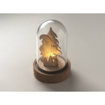 Weihnachtsornament Holz + LED im Glas farbe holzton drittes Detailbild