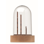 Weihnachtsornament Holz + LED im Glas farbe holzton siebte Ansicht