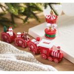 Weihnachtszug Holz mit Figuren personalisierbar Stimmungsbild 2 vierte Ansicht