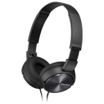 Kompakte, individualisierbare kabelgebundene Kopfhörer Sony MDR-ZX310 farbe schwarz