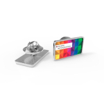 Quadratischer Metall-Pin mit gewölbter Oberfläche und sicherem Verschluss