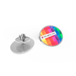 Runder Metall-Pin mit gewölbter Oberfläche und sicherem Verschluss