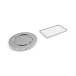 Metall-Pin für Kleidung mit magnetischem Verschluss, klein, rechteckig farbe silber