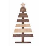Weihnachtsbaum Holzdeko personalisierbar farbe holzton zweite Ansicht